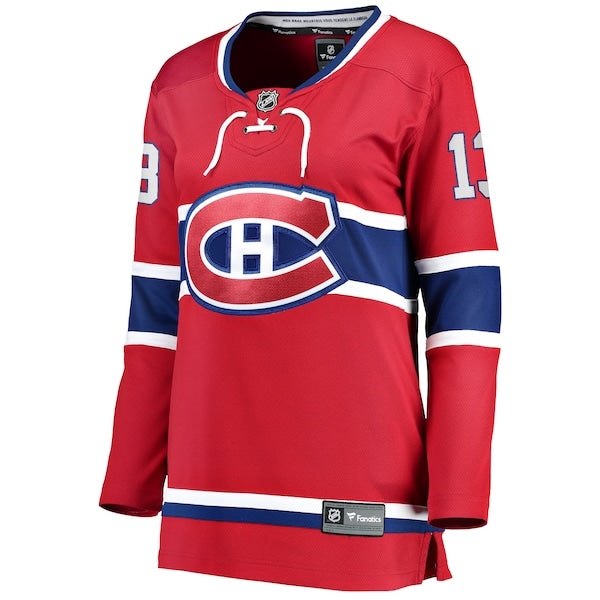 Cole Caufield Montreal Canadiens Women's Home Premier Breakaway Player Jersey Breakaway Jersey - Red - Image 2