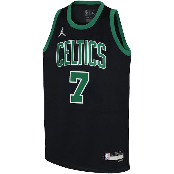 Jaylen Brown Boston Celtics Jordan Brand Youth Swingman Jersey - Statement Edition - Black - Image 2