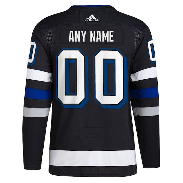 Tampa Bay Lightning adidas Alternate Primegreen Authentic Custom Jersey - Black - Image 3