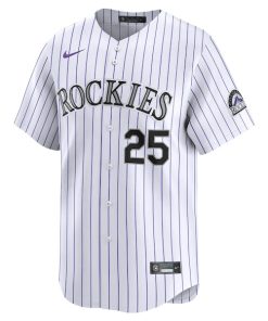 Alternative view of CJ Cron Colorado Rockies Nike Home Limited Player Jersey - White