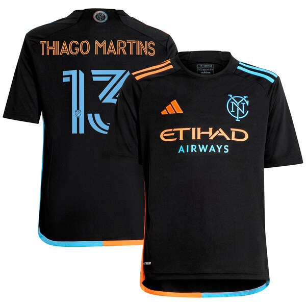 Thiago Martins New York City FC adidas Youth 2024 24/7 Kit Replica Player Jersey?ยจC Black