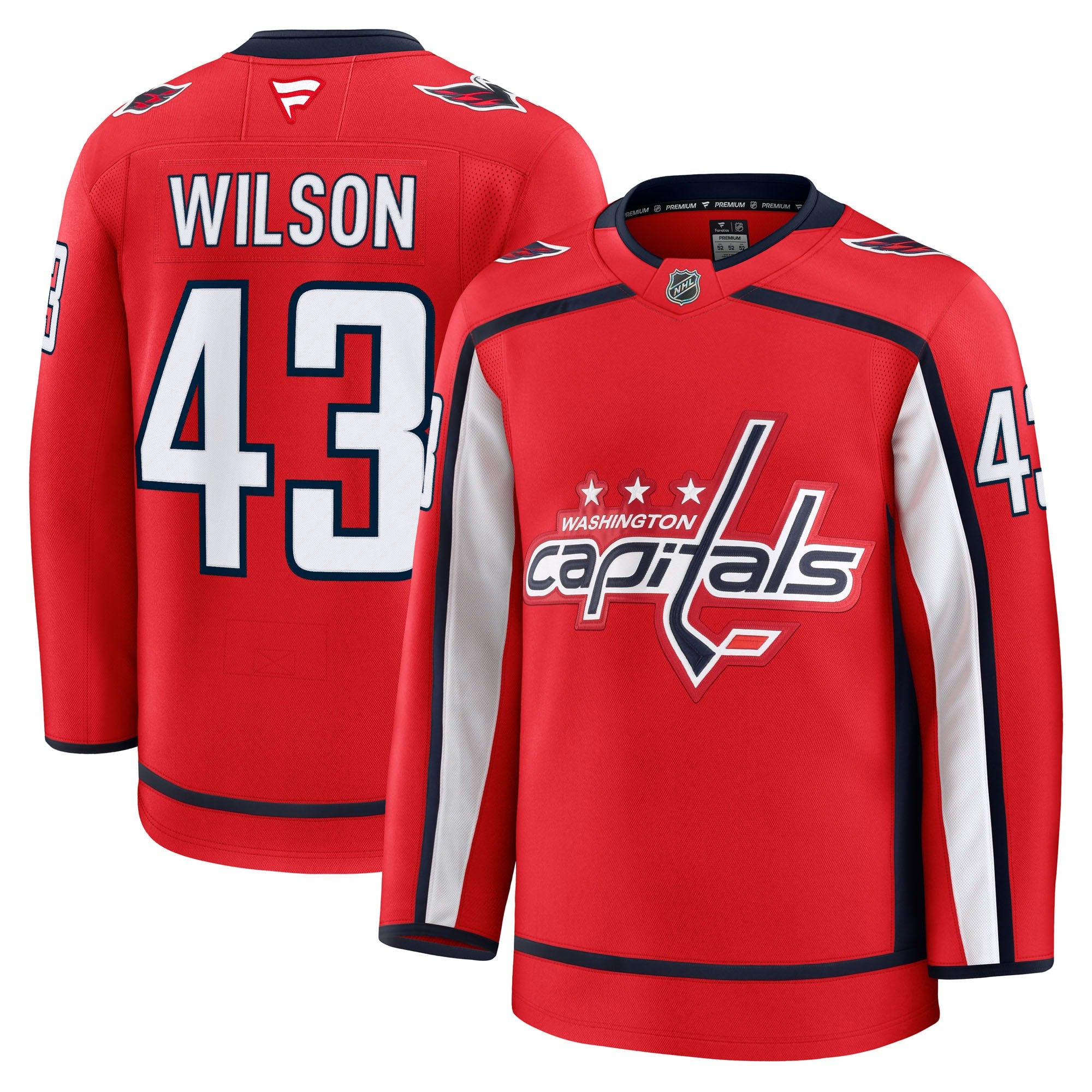 Tom Wilson Washington Capitals Alternate 50th Anniversary Premium Jersey - Black/Red - Image 6