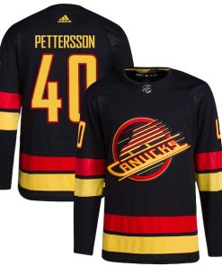 Elias Pettersson Vancouver Canucks adidas Alternate Primegreen Authentic Pro Player Jersey - Black
