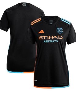 New York City FC adidas Women's 2024 24/7 Kit Replica Jersey?¨C Black