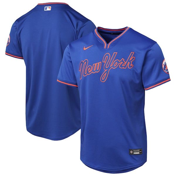 New York Mets Youth Limited Jersey - Royal/Gray - Image 2