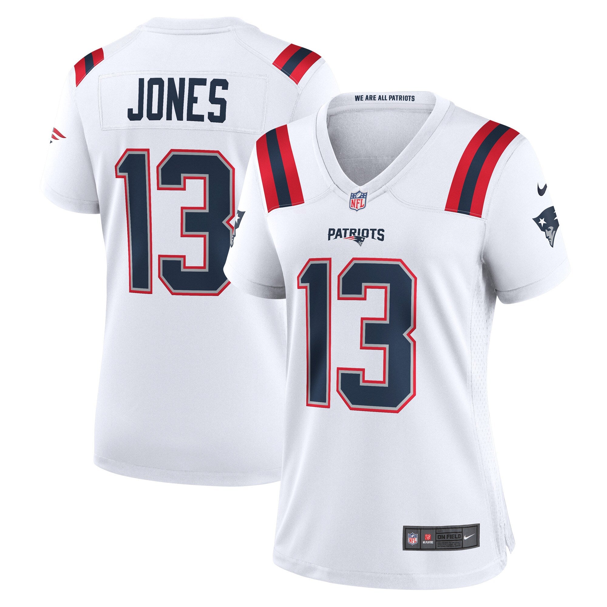 Jack Jones New England Patriots Nike Women's Game Player Jersey - Navy/White - Image 5