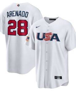 Nolan Arenado USA Baseball Nike 2023 World Baseball Classic Replica Player Jersey - White