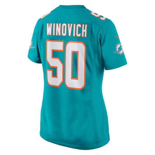 Chase Winovich Miami Dolphins Nike Women's Team Game Jersey - Aqua - Image 3