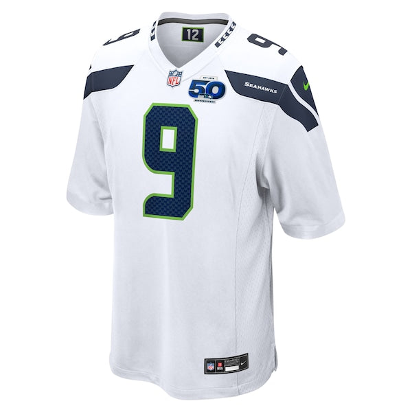 Kenneth Walker III Seattle Seahawks Nike 50th Season Game Jersey - White/College Navy/Royal - Image 3