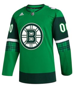 Alternative view of Boston Bruins adidas St. Patrick's Day Authentic Custom Jersey - Kelly Green