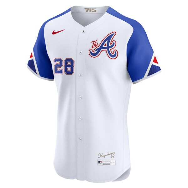 Matt Olson Atlanta Braves Nike City Connect Elite Jersey - White - Image 2