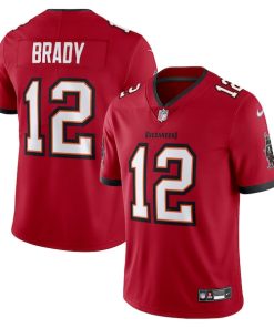 Alternative view of Tom Brady Tampa Bay Buccaneers Nike  Vapor Untouchable Limited Jersey - Red/Pewter