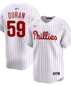 Alternative view of Jhoan Duran Philadelphia Phillies Nike Home Limited Player Jersey - White/Light Blue