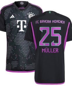 Thomas M¨¹ller Bayern Munich adidas 2023/24 Away Authentic Player Jersey - Black/White