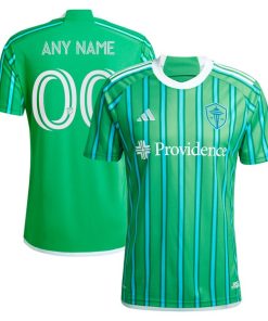 Seattle Sounders FC adidas 2024 The Anniversary Kit Replica Custom Jersey?¨C Green