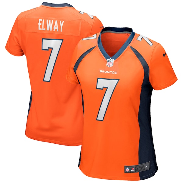John Elway Denver Broncos Nike Women's Game Retired Player Jersey - Orange/Navy - Image 2