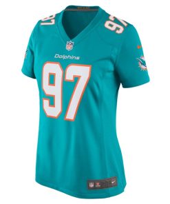 Alternative view of Jaylen Twyman Miami Dolphins Nike Women's Home Game Player Jersey - Aqua