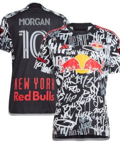 Lewis Morgan New York Red Bulls adidas 2024 Freestyle Authentic Player Jersey - Black