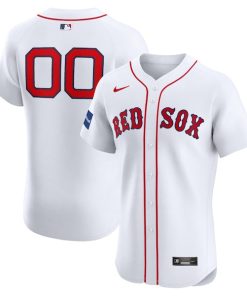Boston Red Sox Nike Home Elite Custom Patch Jersey - White