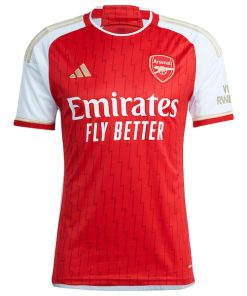 Alternative view of Arsenal adidas 2023/24 Home Replica Custom Jersey - Red