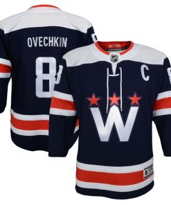 Alexander Ovechkin Washington Capitals Youth 2020/21 Alternate Premier Player Jersey - Navy/Red