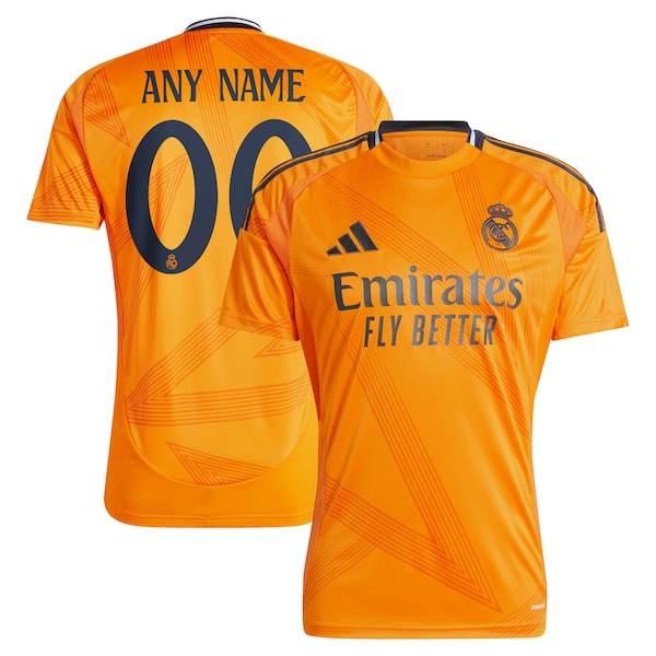 Los Merengues adidas 2024/25 Away Replica Custom Jersey - Orange - Image 2