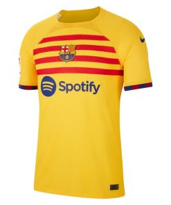 Alternative view of Barcelona Nike 2022/23 Fourth Vapor Match Authentic Jersey - Yellow