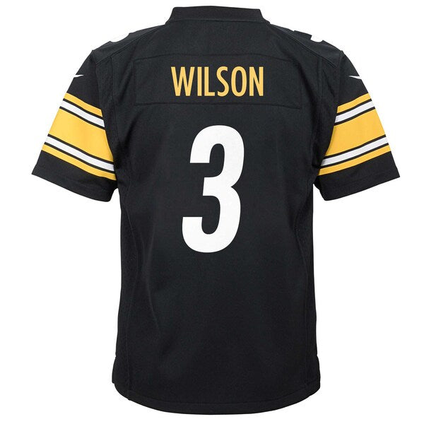 Russell Wilson Pittsburgh Steelers Nike Youth Team Player Game Jersey - Black - Image 3