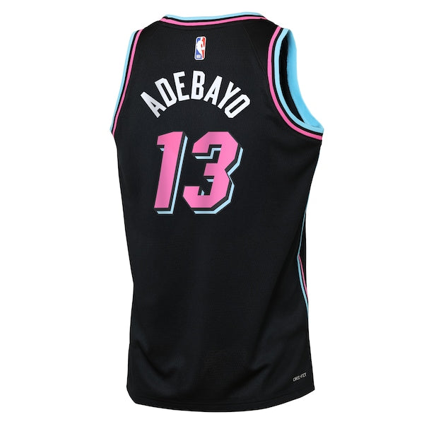 Bam Adebayo Miami Heat Nike Youth 2025/26 City Edition Swingman Jersey - Black - Image 3