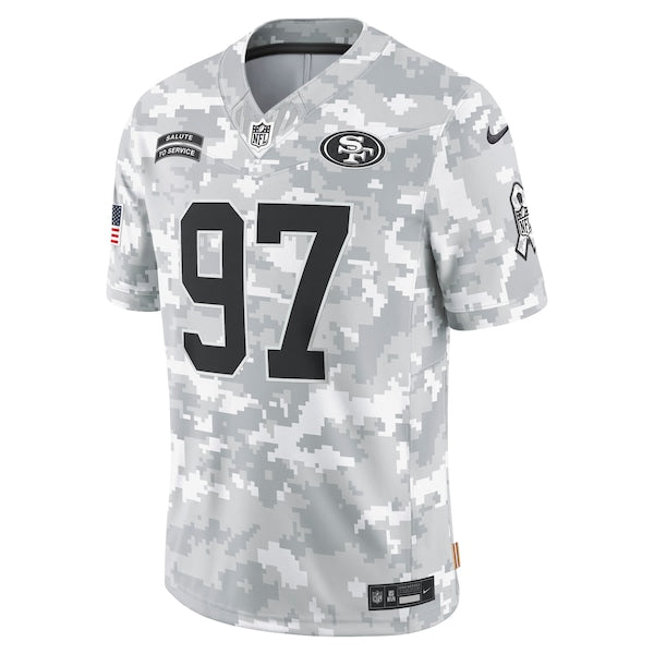Nick Bosa San Francisco 49ers Nike 2024 Salute to Service Limited Jersey - Arctic Camo - Image 2