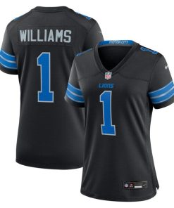 Jameson Williams Detroit Lions Nike Women's 2nd Alternate Game Player Jersey - Black/Blue