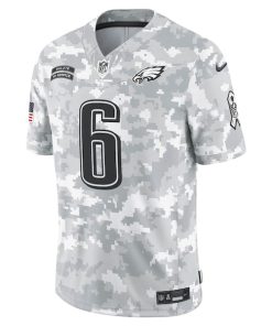 Alternative view of DeVonta Smith Philadelphia Eagles Nike 2024 Salute to Service Limited Jersey - Arctic Camo