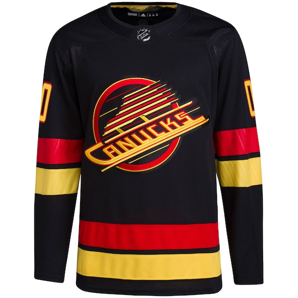 Vancouver Canucks adidas Alternate Primegreen Authentic Custom Jersey - Black - Image 2