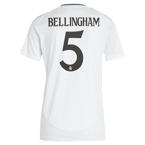 Jude Bellingham Los Merengues adidas Women's 2024/25 Home Replica Player Jersey - White - Image 3