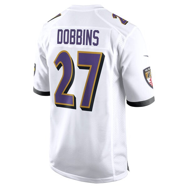 J.K. Dobbins Baltimore Ravens Nike Away Game Player Jersey - White - Image 3