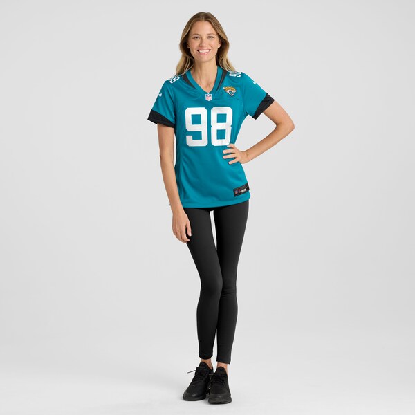 Jordan Jefferson Jacksonville Jaguars Nike Women's Game Jersey - Teal - Image 4
