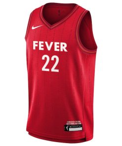 Alternative view of Caitlin Clark Indiana Fever Nike Youth 2024 WNBA Draft Rebel Edition Victory Player Jersey - Red