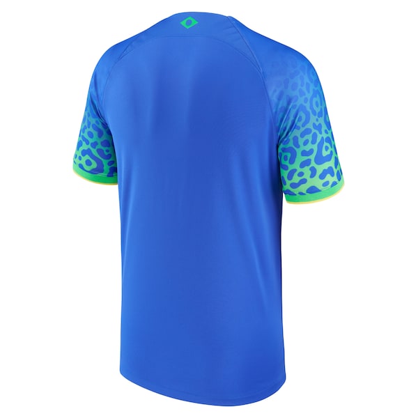Brazil National Team Nike 2022/23 Away Breathe Stadium Replica Blank Jersey - Blue - Image 3