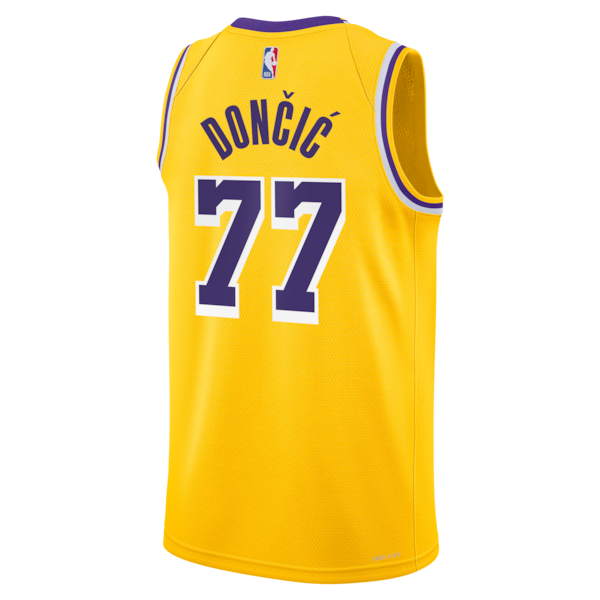 Luka Don?i? Los Angeles Lakers Nike Youth Swingman Jersey - Icon Edition - Gold - Image 3