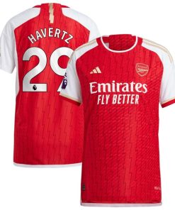 Kai Havertz Arsenal adidas 2023/24 Home Authentic Player Jersey - Red/Yellow