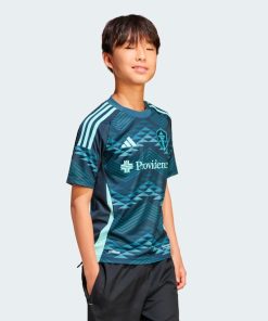 Alternative view of Seattle Sounders FC adidas Youth 2025 The Salish Sea Kit Replica Jersey - Blue