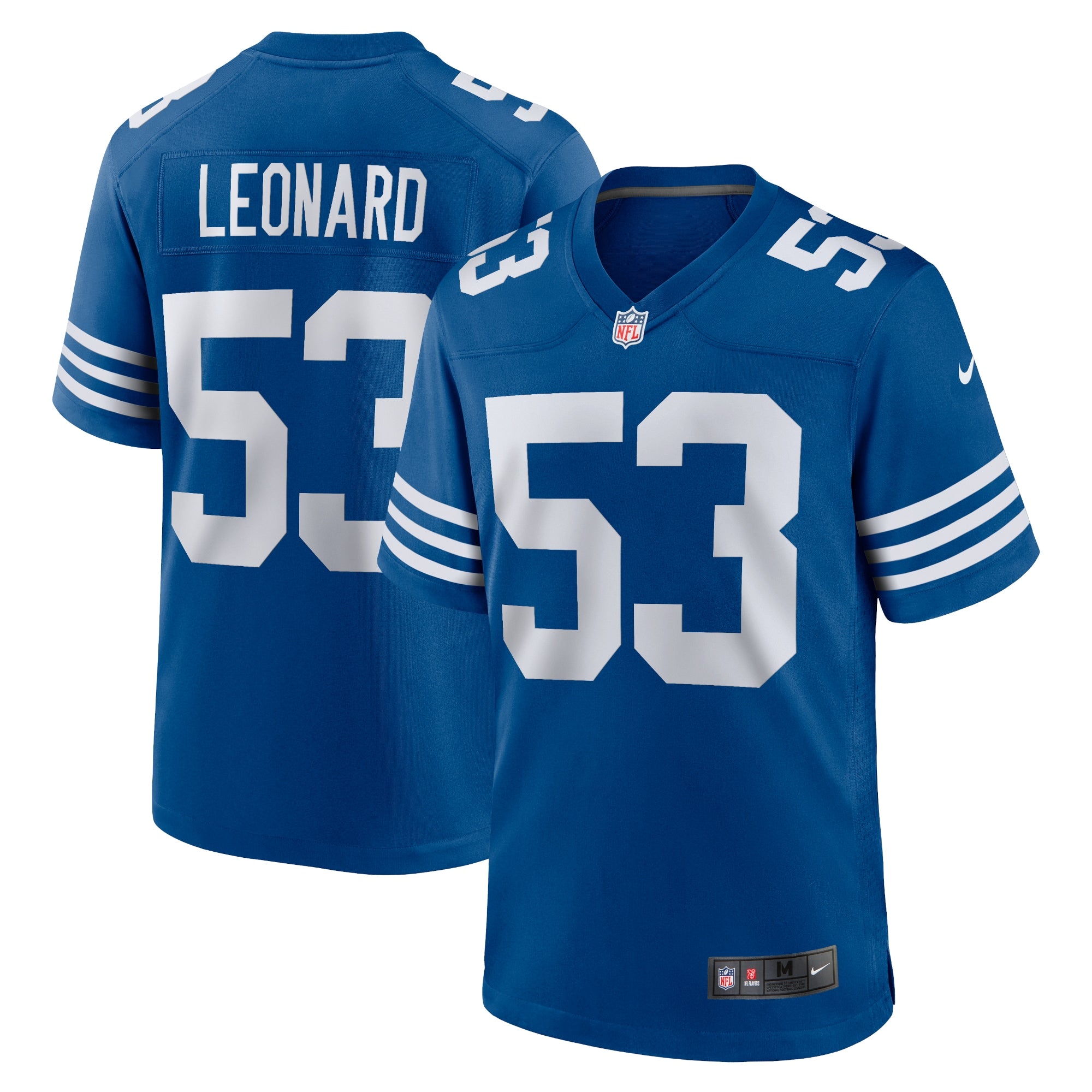 Shaquille Leonard Indianapolis Colts Nike Game Player Jersey - White/Royal - Image 5