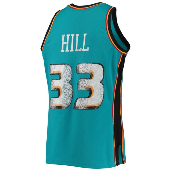 Grant Hill Detroit Pistons 1998/99 Hardwood Classics NBA 75th Anniversary Diamond Swingman Jersey - Teal - Image 3