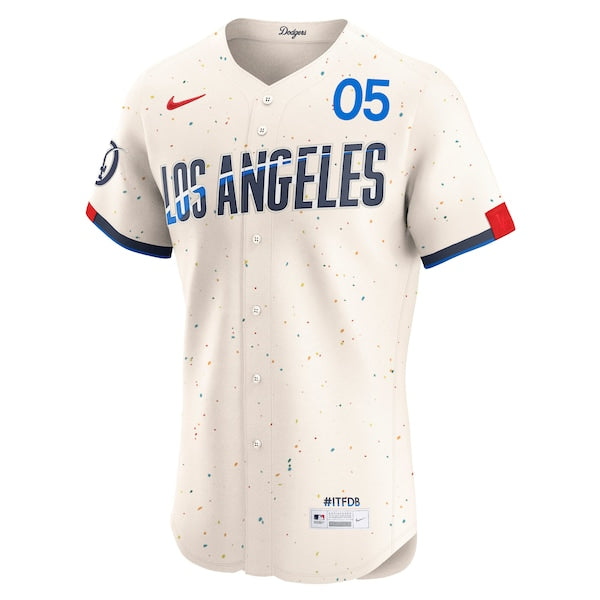 Freddie Freeman Los Angeles Dodgers Nike City Connect Elite Jersey - Cream - Image 2