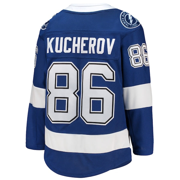 Nikita Kucherov Tampa Bay Lightning Youth Home Premier Player Jersey - Blue - Image 3