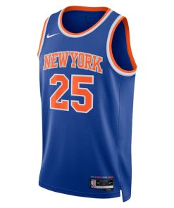 Alternative view of Mikal Bridges New York Knicks Nike Unisex Swingman Jersey - Icon Edition - Blue