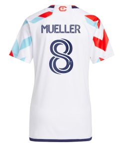 Alternative view of Chris Mueller Chicago Fire adidas Women's 2024 A Kit For All Replica Player Jersey?¨C White