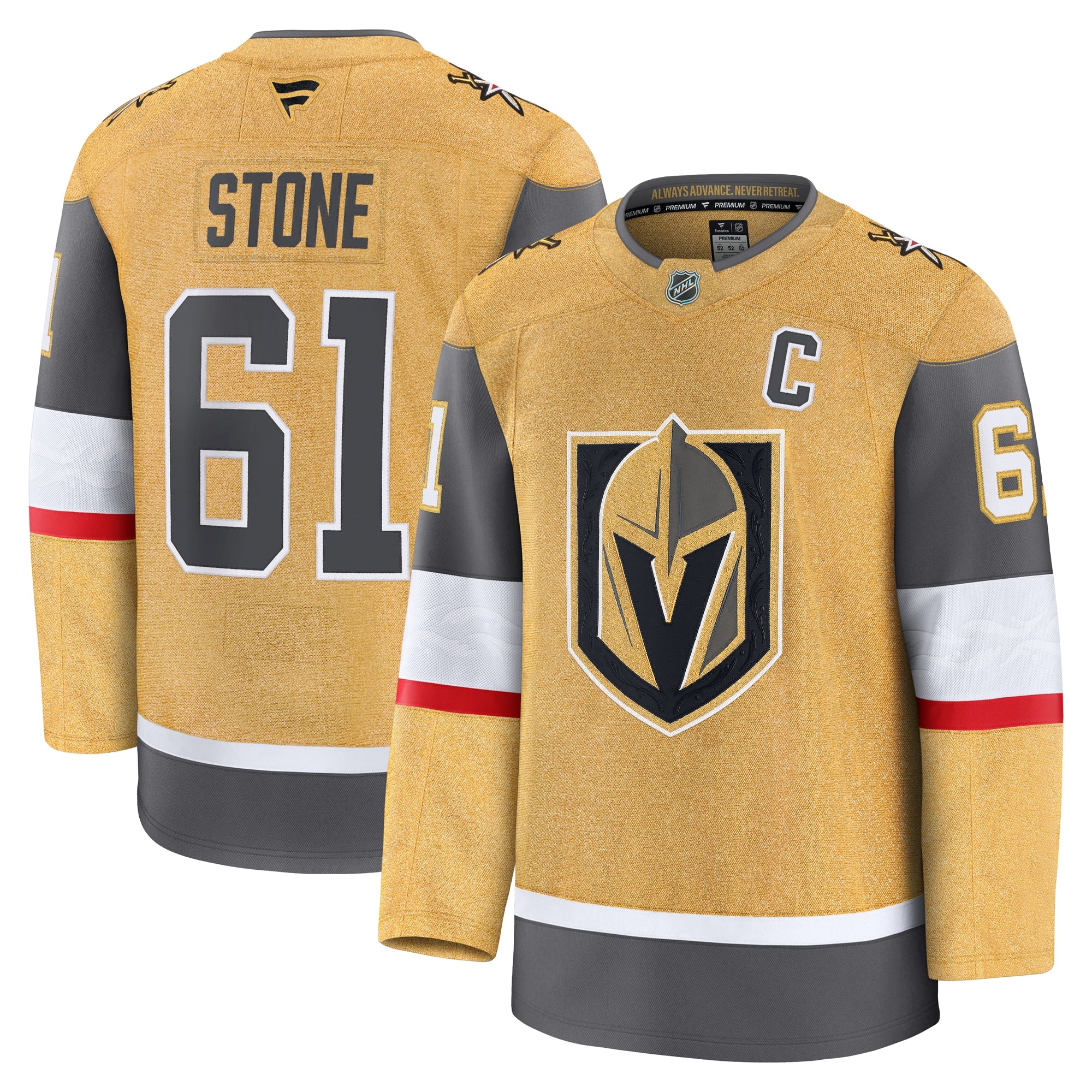 Mark Stone Vegas Golden Knights Away Premium Jersey - White/Gold/Gray - Image 5