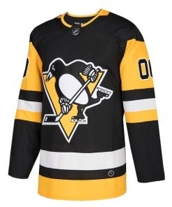 Alternative view of Pittsburgh Penguins adidas Authentic Custom Jersey - Black