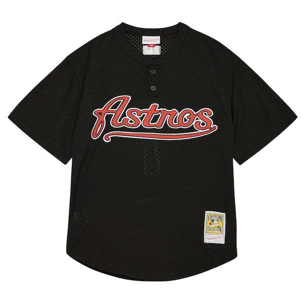 Craig Biggio Houston Astros Profile Big & Tall Cooperstown Collection Mesh Batting Practice Jersey - Black - Image 2